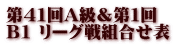 第４１回A級＆第１回 B1 リーグ戦組合せ表